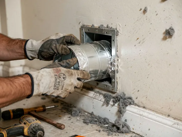 Professional dryer vent repair and installation by Laguna Hills Dryer Vent Cleaning in Laguna Hills